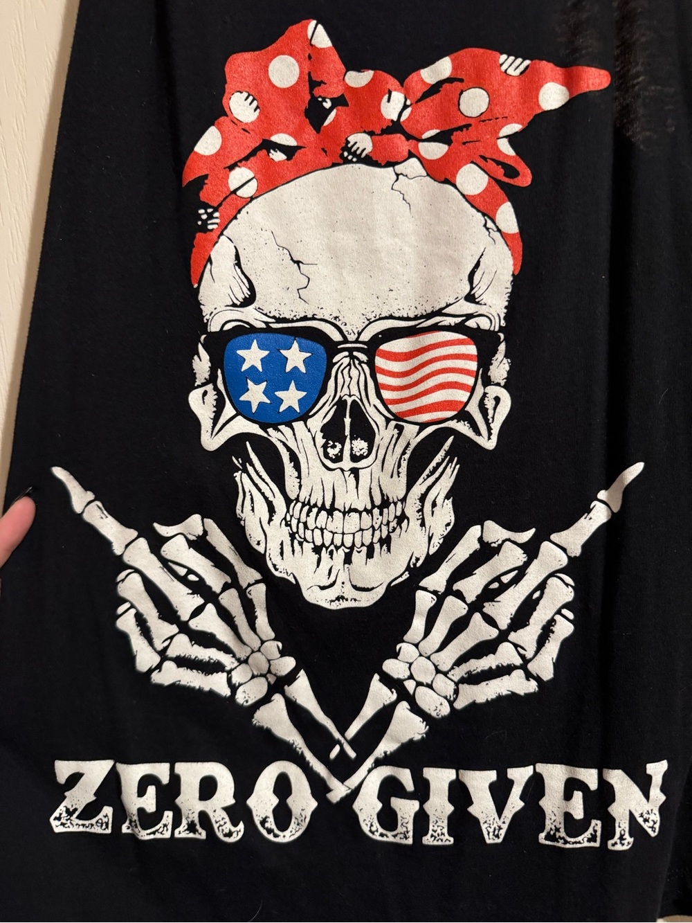 Next Level Apparel Black Tank Top with Patriotic Skull Graphic - Picture 2 of 4